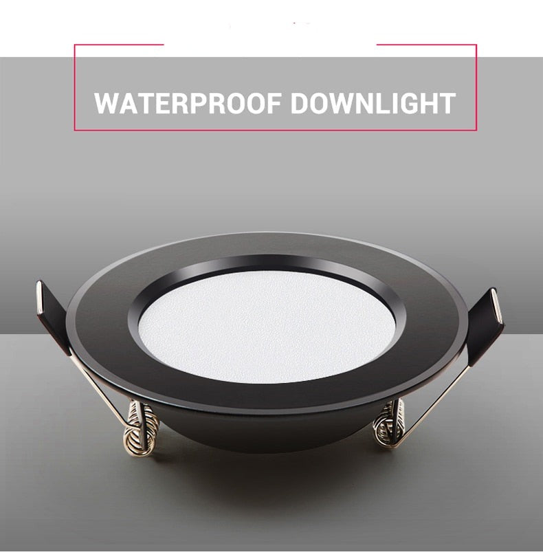 LED Downlight Waterproof Black Shell IP65 5W 7W 9W 12W 15W 18W 10 pcs Cold Warm Natural White Spot Lamp 220V 230V Indoor Lighting
