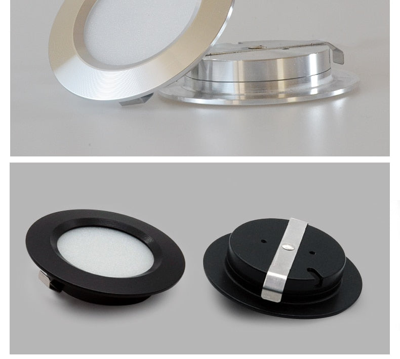 LED Mini Spotlight Cabinet lamp Wardrobe light IP65 Waterproof 4Pcs 12V 5W 3W 7W Ceiling Hidden Downlight Ultra-thin Spotlight