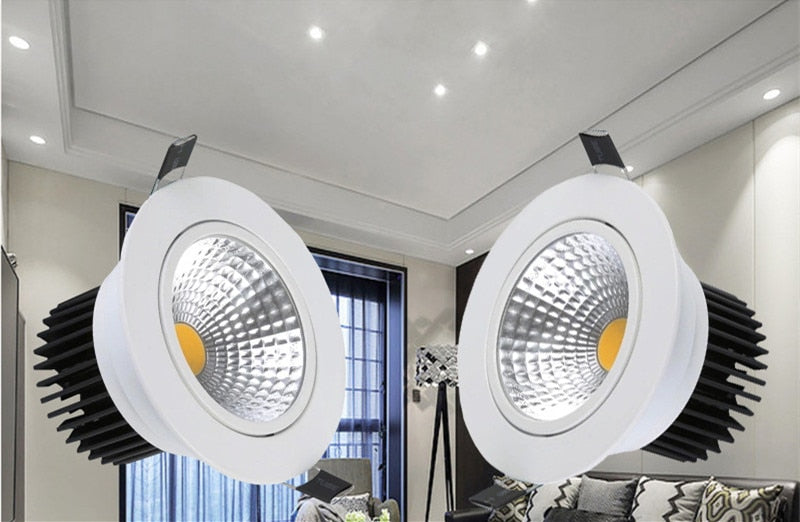 LED Dimmable Led downlight light COB Ceiling Spot Light 3w 5w 7w 12w 85-265V ceiling recessed Lights Indoor Lighting