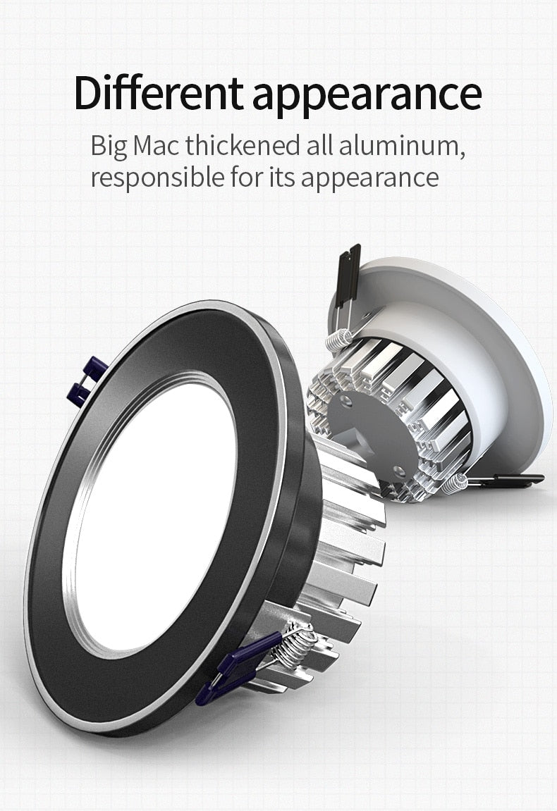 Recessed LED Downlight 5W 7W AC 220V Fog Waterproof Ceiling Lamp Spot Light Home Living Room Bedroom Bathroom Spotlight Lighting