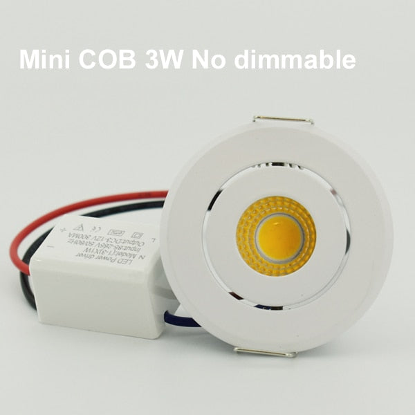 Small Spot LED Downlights 1W COB 3W 4pcs for cabinet pure white warm white Natural White