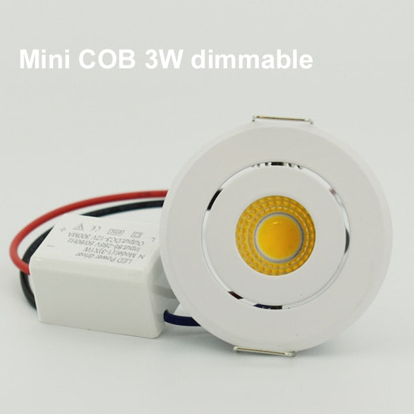 Small Spot LED Downlights 1W COB 3W 4pcs for cabinet pure white warm white Natural White