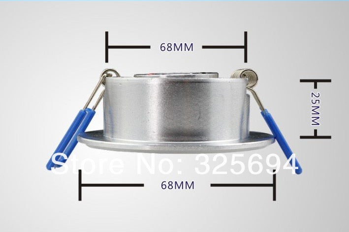 LED Recessed Downlight Cabinet Lamp silver shell 85-265v down light+driver 5pcs/lot Free Shipping of HongKong Post Air Mail