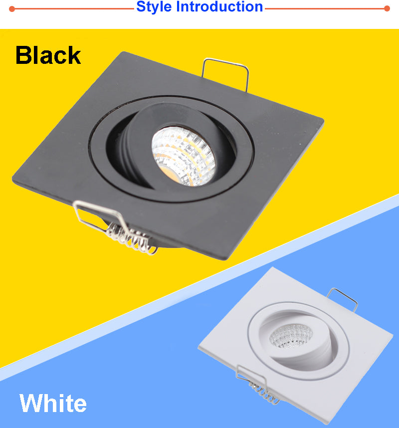 White/Black/Silver LED Downlights COB 3W Recessed LED Downlight Led Bulb Spot Light Lamp Aluminum Dimmable 220V 110V Home Decor