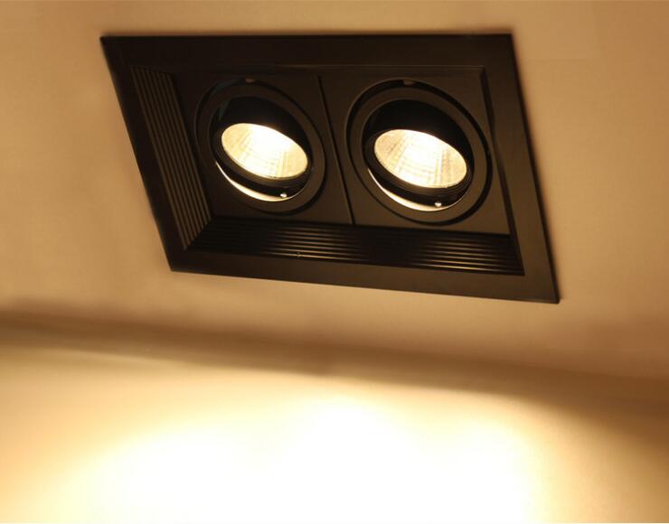 Recessed Square LED Dimmable Downlight COB 10w 20W 30w LED Spot light LED decoration Ceiling Lamp