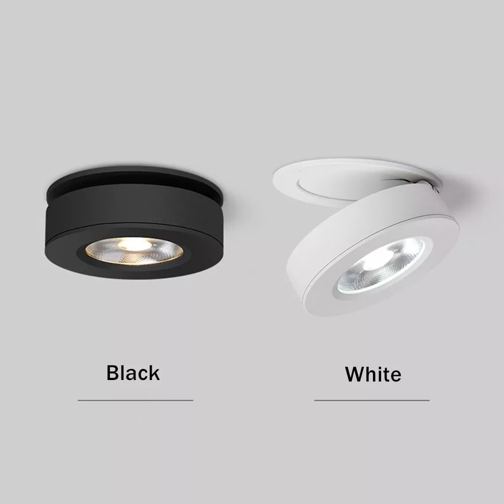 Dimmable Slim Ceiling Light, Dimmable LED Downlight, 5W, 7W, 10W, 12W, Round, Foldable, 360 Degree Rotatable, LED Spotlight