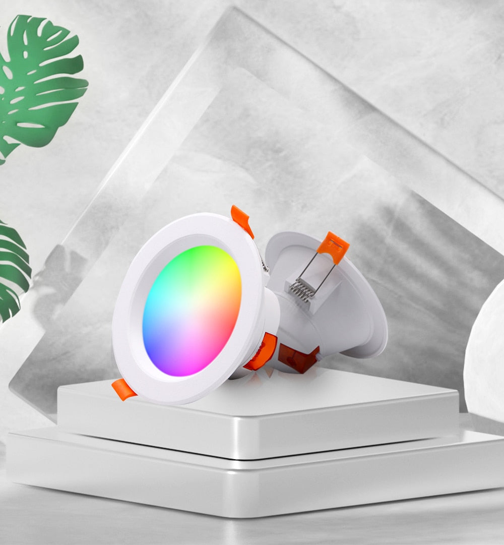 Smart WiFi LED Downlight 5W 7W 9W 15W Spot Led Lights Ceiling App Alexa Control Spot LED Recessed Lamp 220V 110V RGB RGBW Indoor Lighting