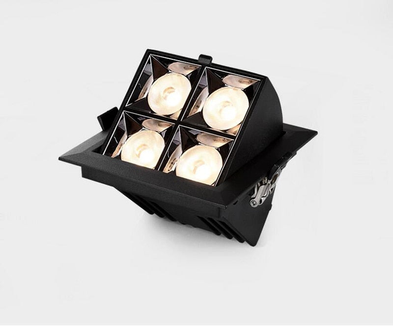 Square Folding Dimmable Recessed LED Downlights 12W 16W 20W LED Ceiling Spot Lights AC110~240V Background Lamps Indoor Lighting