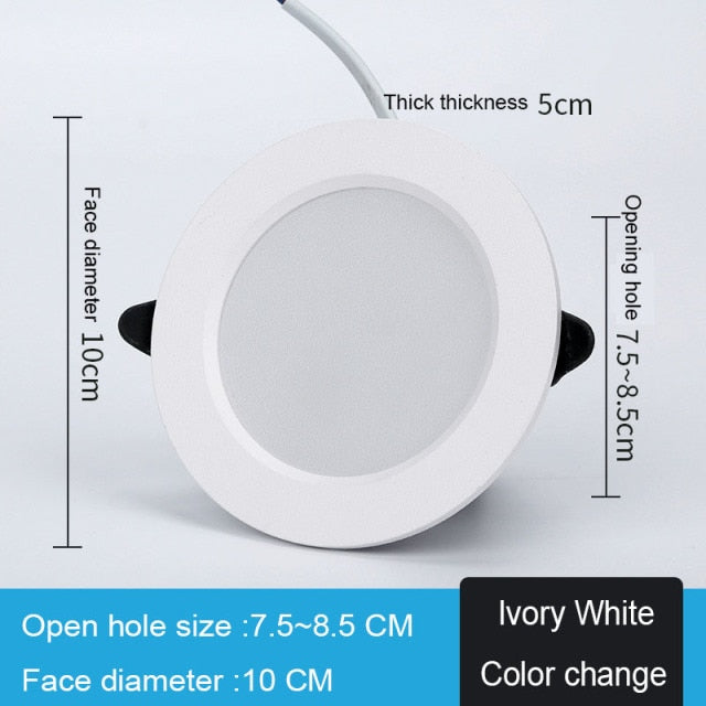 Downlight 3 colors in 1 Lamp 2pcs/lot 5W Natural White/Warm/Cold 5w LED Spot Light Indoor Recessed Lamp AC 220V LED Spotlight