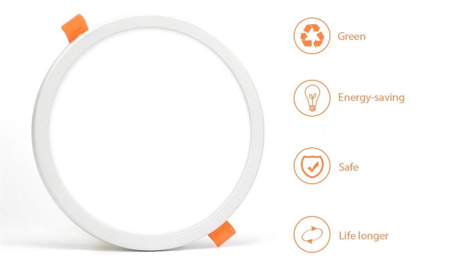 LED Panel Lights Ultra-thin Surface Downlight 6W 8W 15W 20W 220V Square Round Panel Light White/Warm Indoor Bedroom LED Light