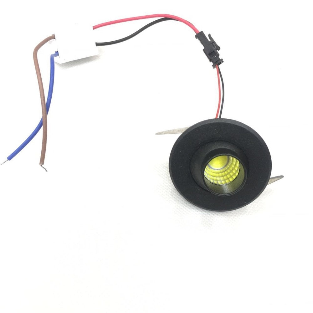 Led Mini Cabinet Downlight 1w Diameter 5pcs/lot 48mm Ac85-277v Silver Frame Recessed Ceiling No Flicker S