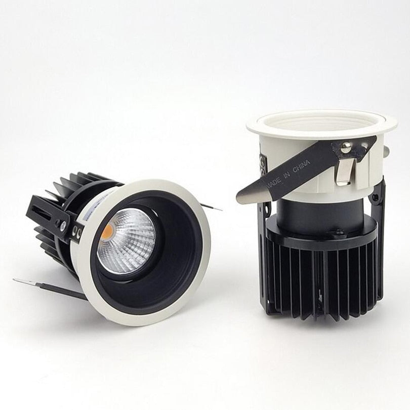 LED Recessed Ceiling 110V 120V 220V 230V 10W 15W 20W COB Lamps Down Light Downlight for Home Hotel Shop Stores Lights