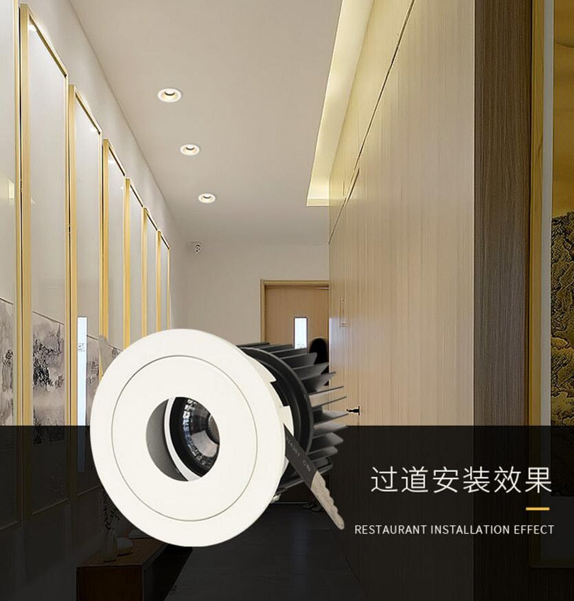 LED Recessed Ceiling 110V 120V 220V 230V 10W 15W 20W COB Lamps Down Light Downlight for Home Hotel Shop Stores Lights