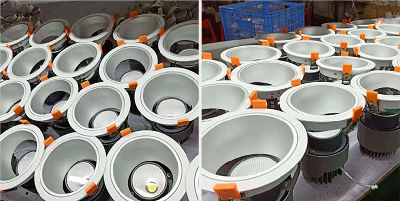 LED Recessed Ceiling 110V 120V 220V 230V 10W 15W 20W COB Lamps Down Light Downlight for Home Hotel Shop Stores Lights