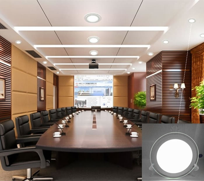 Dimmable 6W 9W 12W 18W LED Panel Downlight Square/Round Glass Panel Lights Ceiling Recessed Lamps AC85-265V + Driver