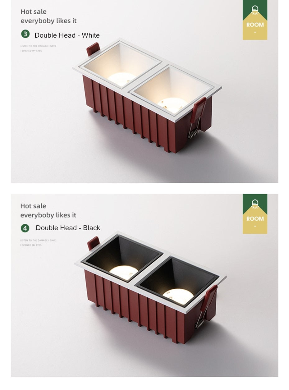 Recessed Ceiling Downlights 7W 12W Embedded Spot Lights Living room Bedroom Kitchen Indoor Lighting 220V