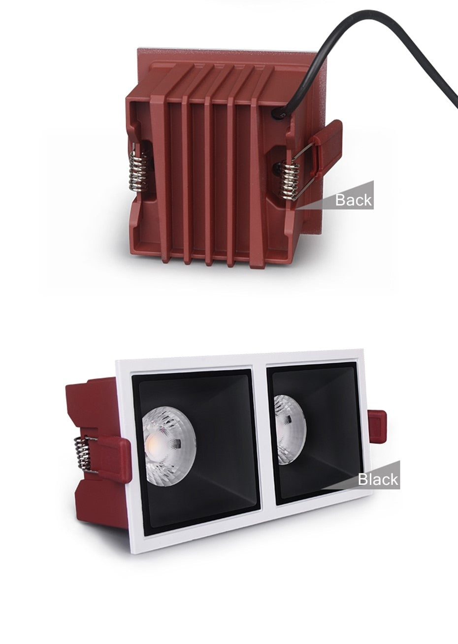 Recessed Ceiling Downlights 7W 12W Embedded Spot Lights Living room Bedroom Kitchen Indoor Lighting 220V