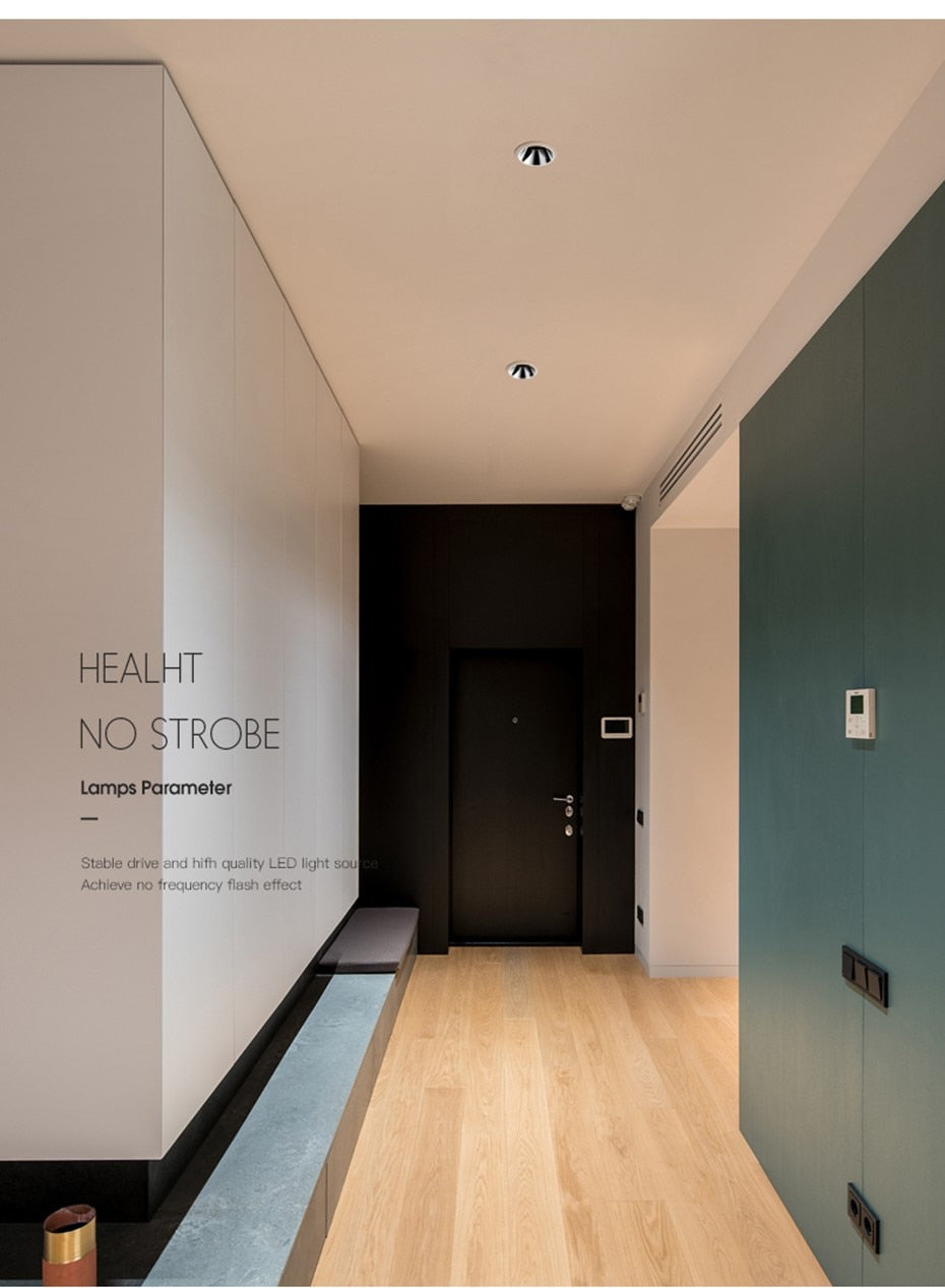 Munich Series Downlight Led Lamp Indoor Recessed Led Ceiling Light Spot Light For Bedroom Living Room Hall Corridor 7W 12W 15W