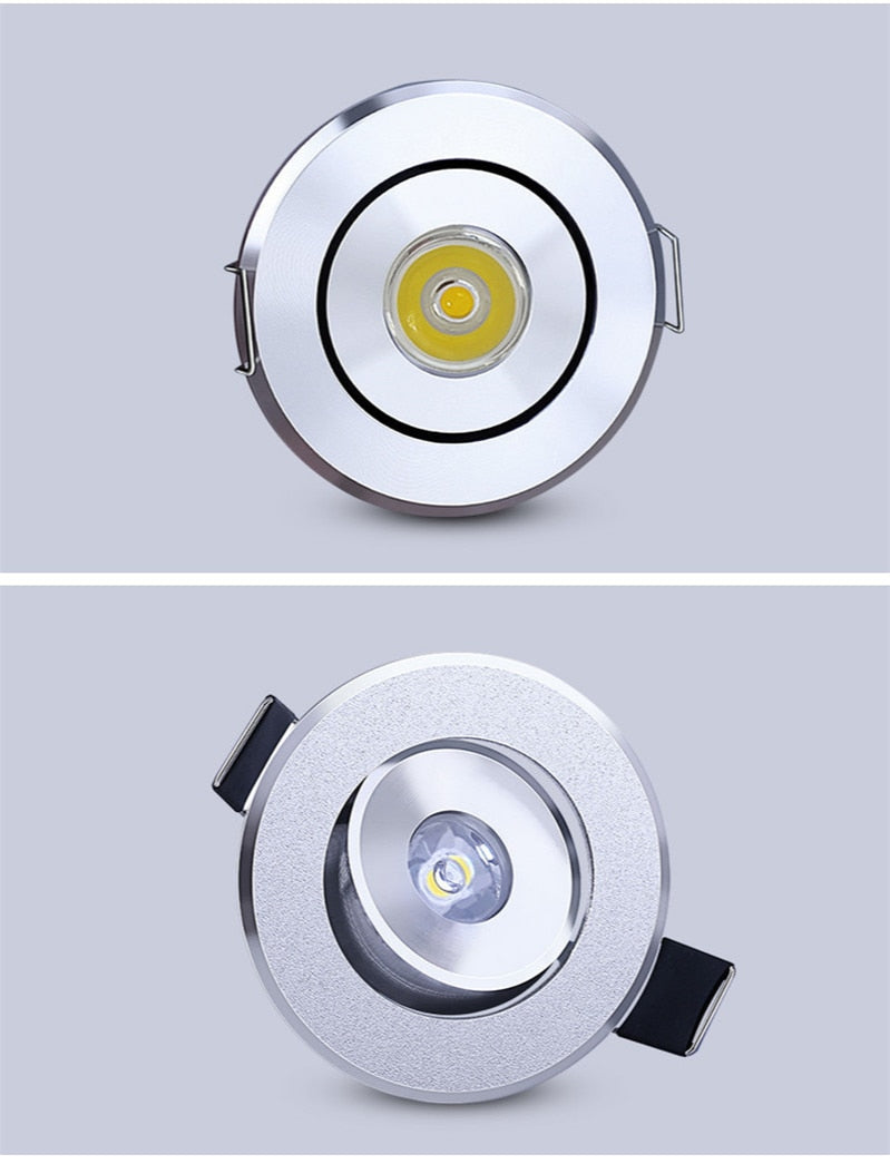Led Downlight Cob 3W Dimmable Mini Spotlight DC12V Ceiling Recessed Downlight Emits Red Blue Green Light Cold Warm White Lamp