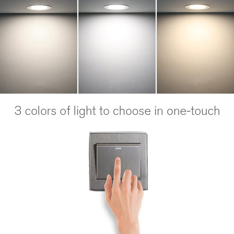 Three-color Dimming Built-in Drive Downlight 1000 Lumens Super Bright High Quality LED Bulb For Living Room Bedroom Kitchen