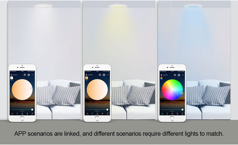 LED Downlight APP control 16 kinds RGBWW 4.5w Round Recessed Lamp 100V-264V Led Bulb Bedroom Kitchen Indoor LED Spot Lighting