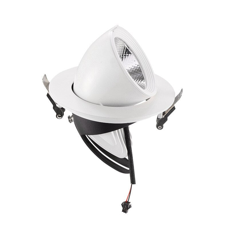 KHLITEC 5W 7W 10W 12W 15W Adjustable LED COB Downlight Rotatable LED Trunk Light Gimbal Gimble Direction Adjustable Spotlight