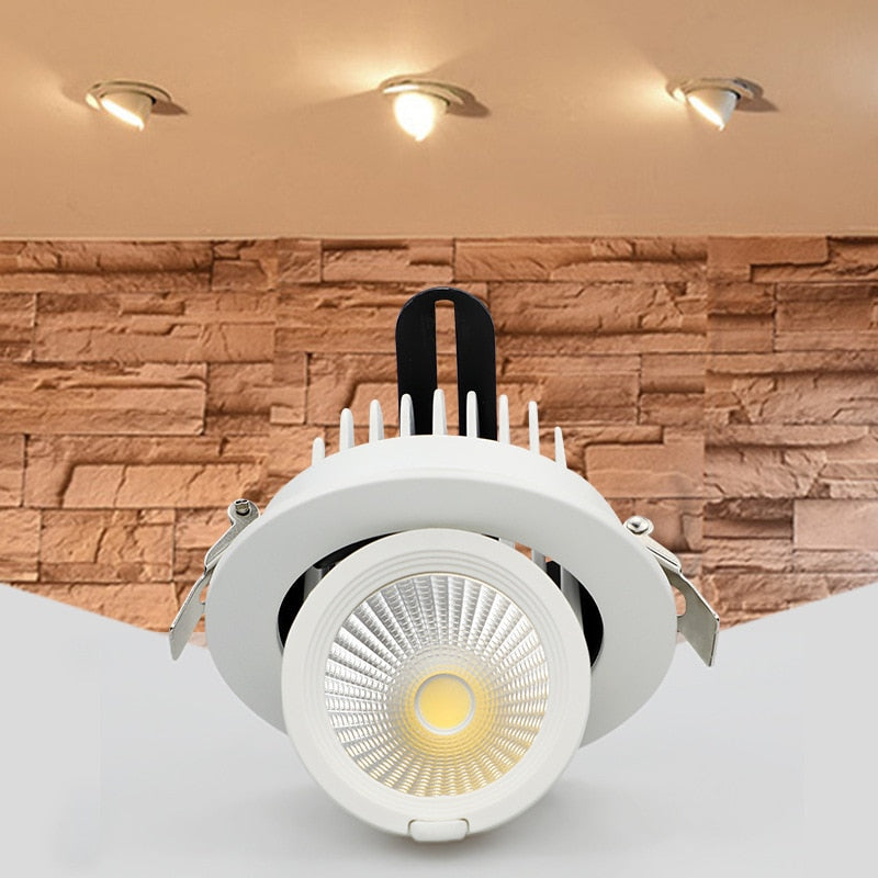 KHLITEC 5W 7W 10W 12W 15W Adjustable LED COB Downlight Rotatable LED Trunk Light Gimbal Gimble Direction Adjustable Spotlight