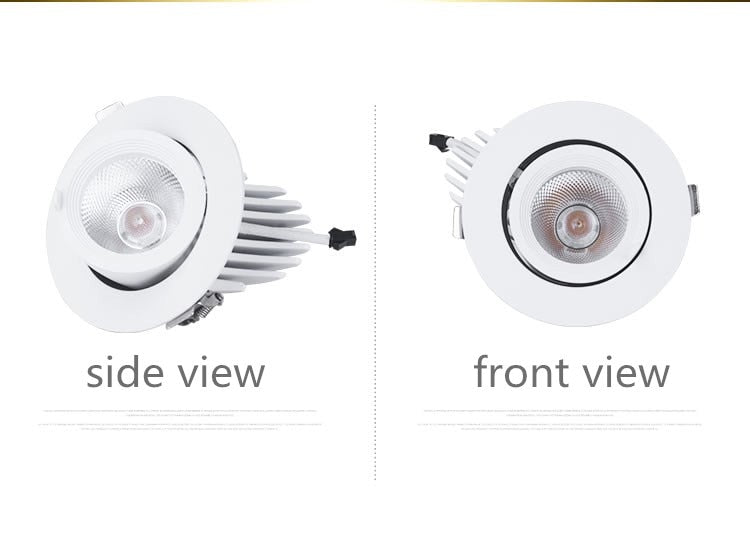 KHLITEC 5W 7W 10W 12W 15W Adjustable LED COB Downlight Rotatable LED Trunk Light Gimbal Gimble Direction Adjustable Spotlight