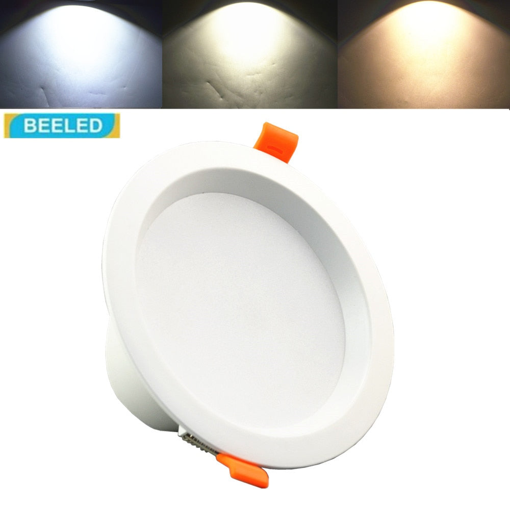 LED Downlights 5W 7W 9W Warm white Pure white Cool white dimming changable 6 pack smart lamp 3colors SMD LED ceiling lamp