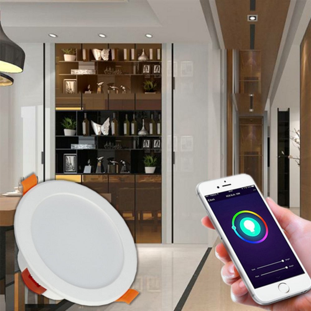 WiFi Smart LED Down light RGB CCT AC110-265V Ceiling Downlights 5W 7W 9W APP Remote Changing Color Home Lighting Decoration
