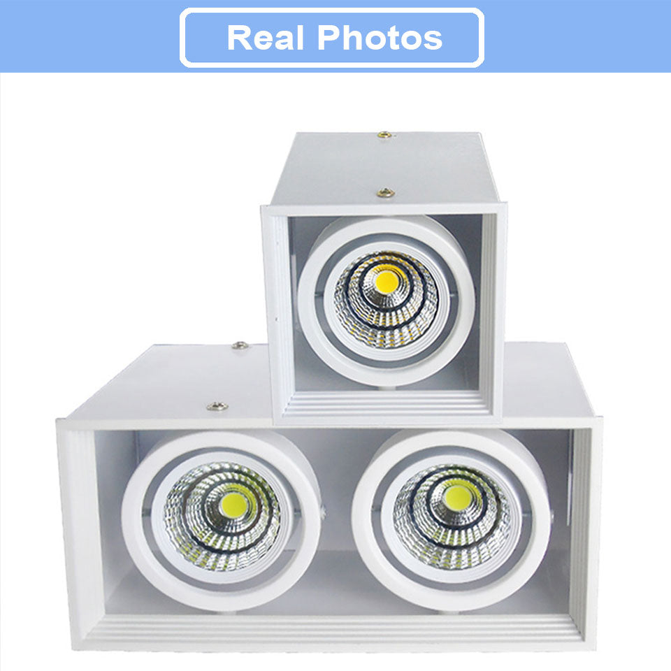 LED Downlight 14W 20W 30W Surface Mounted 1 Head 2 Head LED LED Grille Light AC85-265V COB LED Spot For Home Decor