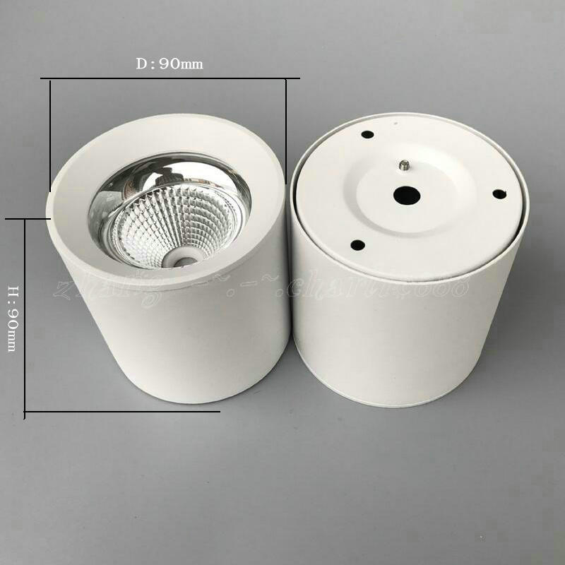 square or round AC110V AC220V AC240V Cold white/Warm white Aluminum 10W 12W 15W LED COB ceiling lamps downlight