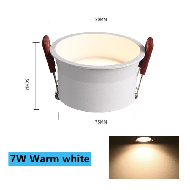 LED Ceiling Lamp 110V 220V 12W 20W COB Downlight Dimmable Spotlight 5W 7W 3000K 4000K 6000K For Home Background Wall Lighting