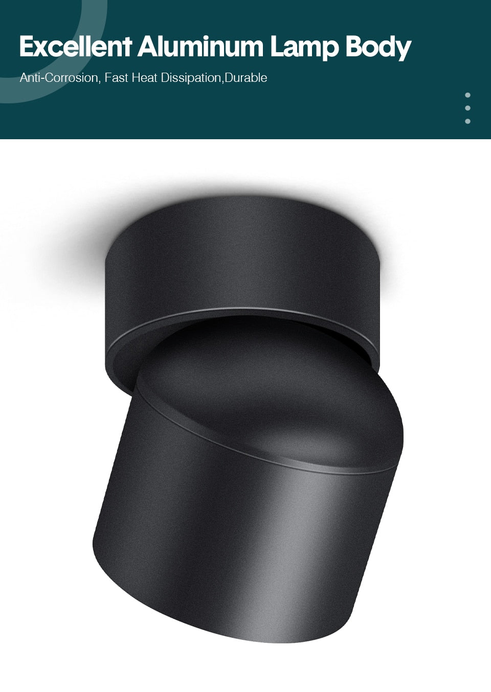 Led Surface Mounted Ceiling Downlight Round Curve Adjustable 90 degrees Nordic Spot light For Living Room Foyer Store AC90-265V