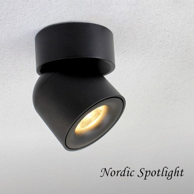 Led Surface Mounted Ceiling Downlight Round Curve Adjustable 90 degrees Nordic Spot light For Living Room Foyer Store AC90-265V