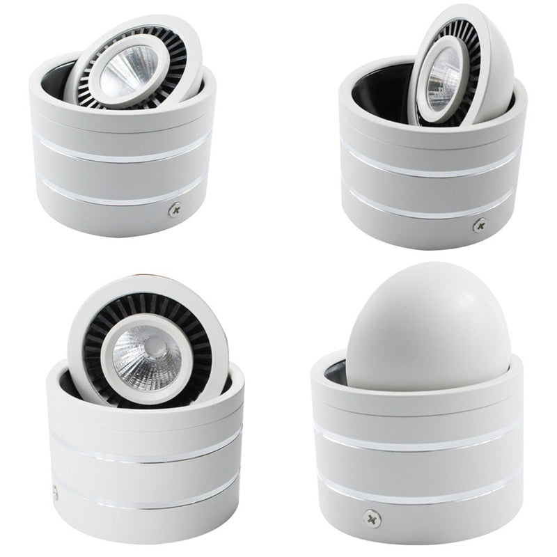 Dimmable COB Downlight 360 Degree Rotating 3W 5W 7W 10w 12w 15w COB Spot LED Light Surface Mounted Downlights LED Lights