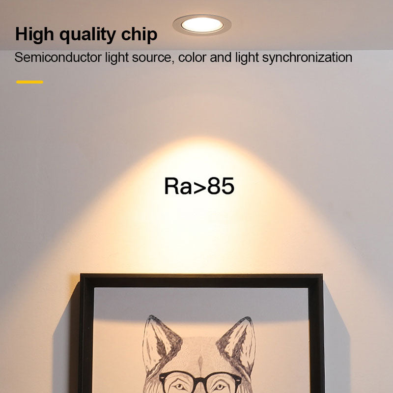 Round Dimmable Recessed LED Downlights 3W 5W 7W 9W 12W COB Ceiling Spot Lights AC85-265V Background Lamps Home illumination
