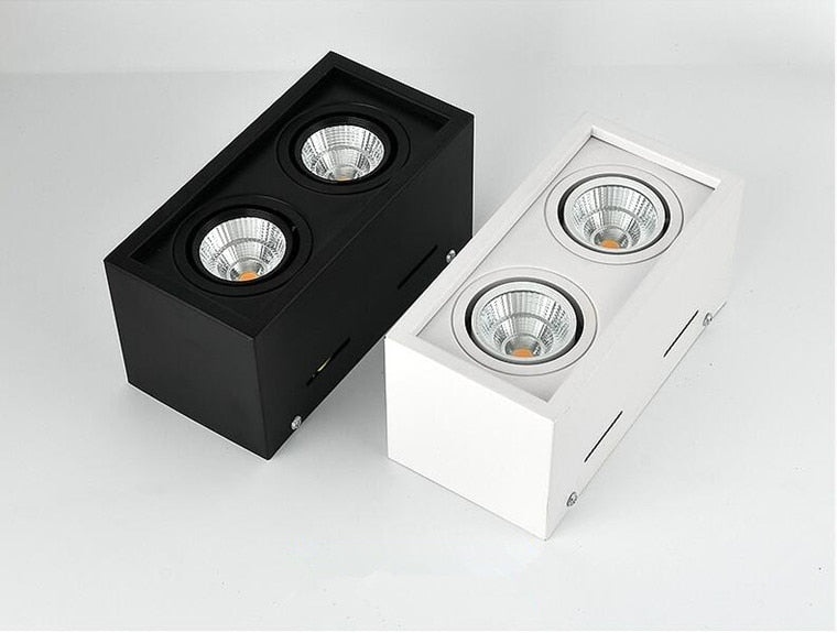 Square Dimmable COB LED Downlights 10W 20W LED Ceiling Lamps AC85~265V LED Ceiling Spot lights Surface Mounted Indoor Lighting