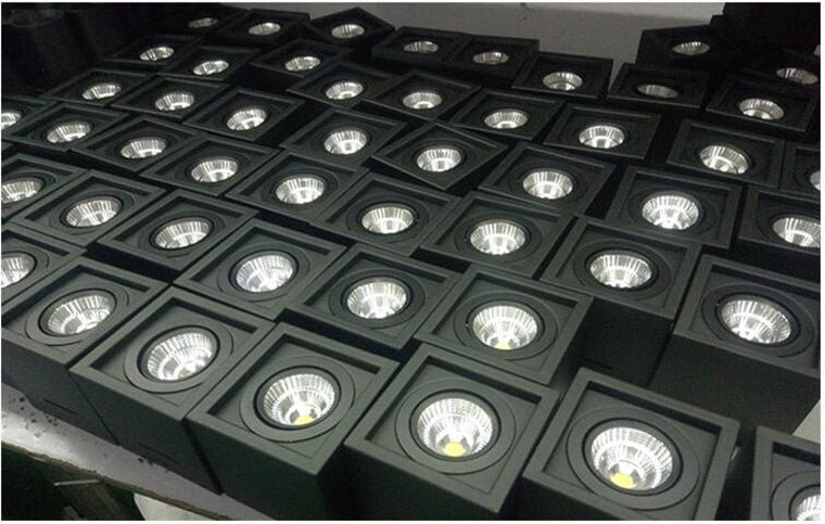 Square Dimmable COB LED Downlights 10W 20W LED Ceiling Lamps AC85~265V LED Ceiling Spot lights Surface Mounted Indoor Lighting