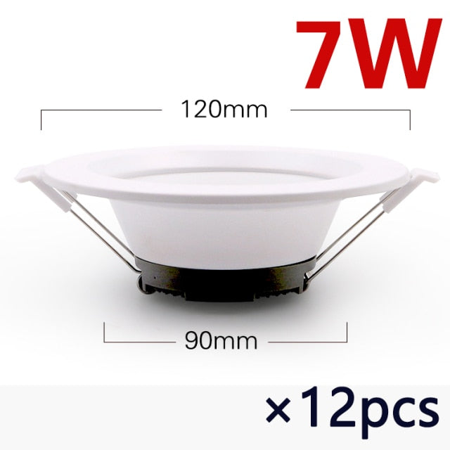 6pcs/12pcs LED downlight ceiling light AC 220V 5W 7W 12W 18W Lamp Recessed warm white / cool white Bulb Bedroom Kitchen indoor