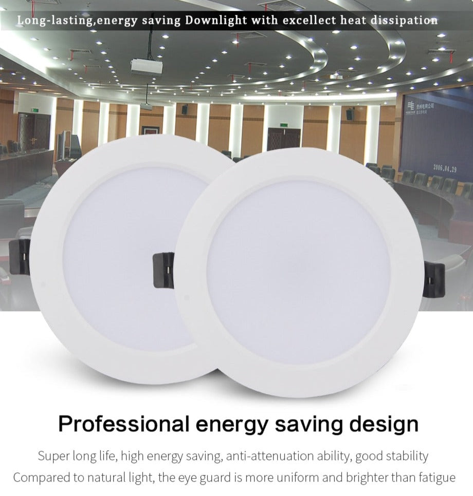 LED Downlight 3W 6W 9W 12W 15W 18W Recessed Round LED Ceiling Lamp AC 110V 220V 240V Indoor Lighting Warm White Cold White Light