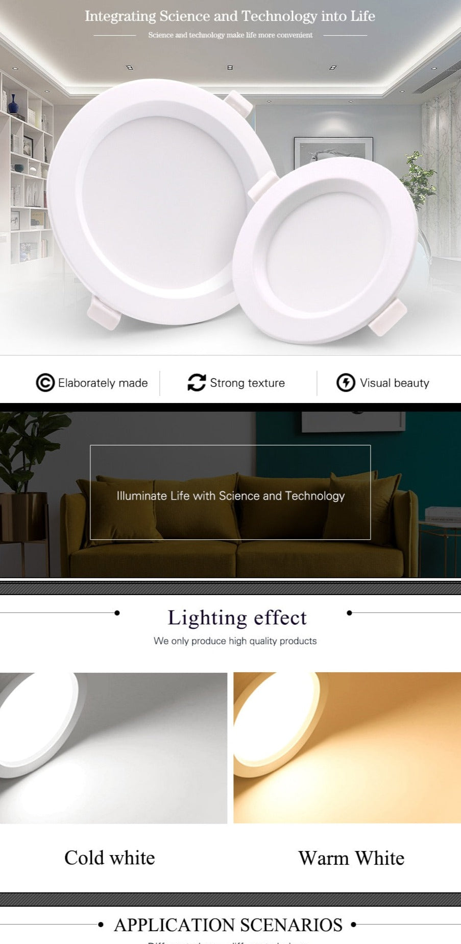 LED downlight ceiling light 6PCS 5W 7W 12W 18W warm white/cool white indoor led downlight ceiling lamp AC 220V 230V 240V