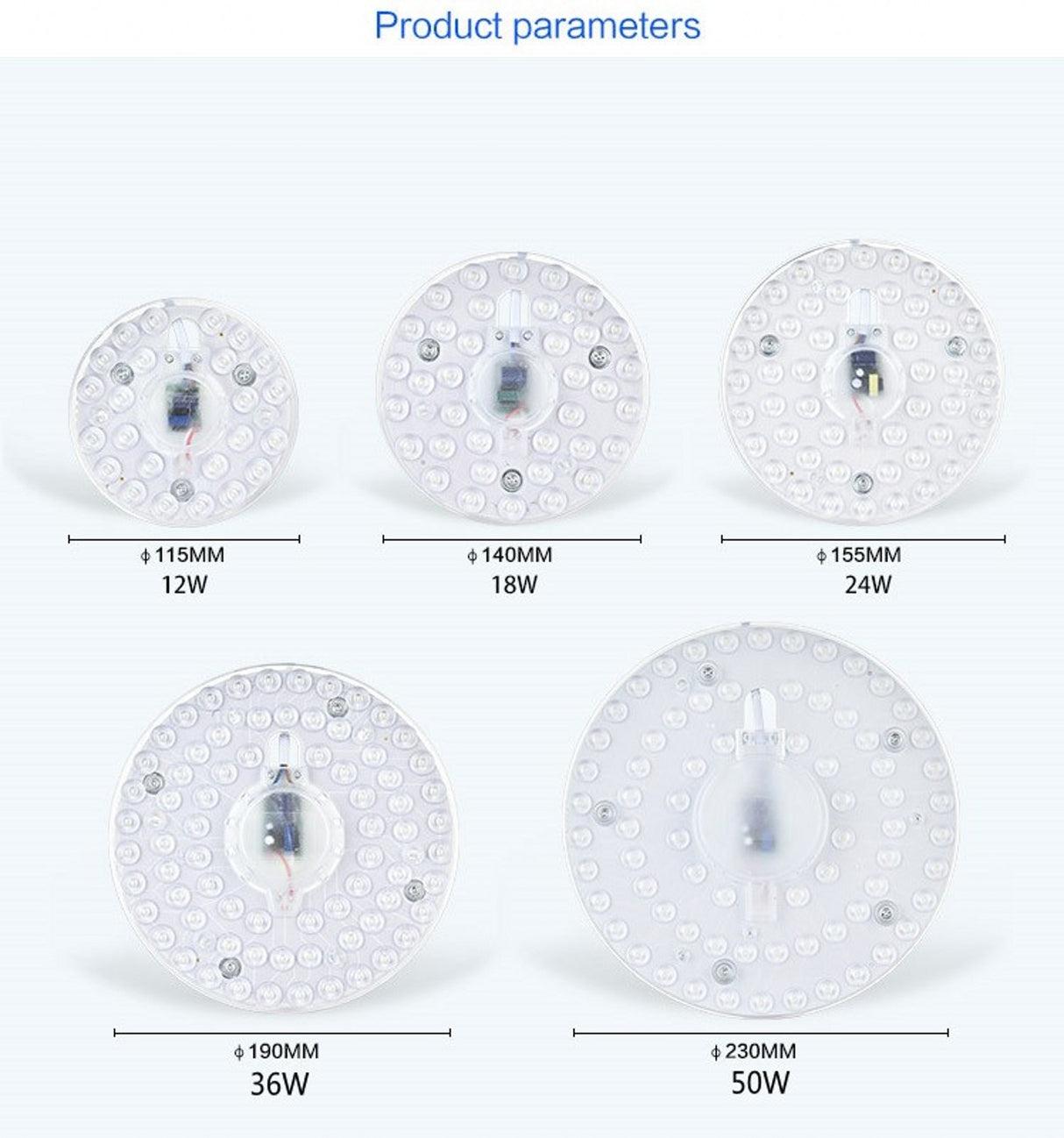 LED Ring PANEL Circle Light SMD LED Round Ceiling board circular lamp board AC 220V 230V 240V LED downlight 50W 36W 24W 18W 12W