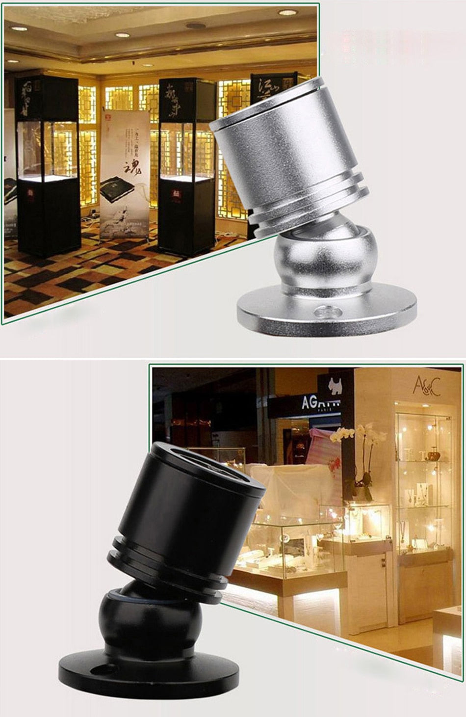 LED Cabinet Mini Spot Light 1W 3W 110V 220V Downlight 12V DC Jewelry Show Include Led Driver Surface Mounted Ceiling Light Lamp