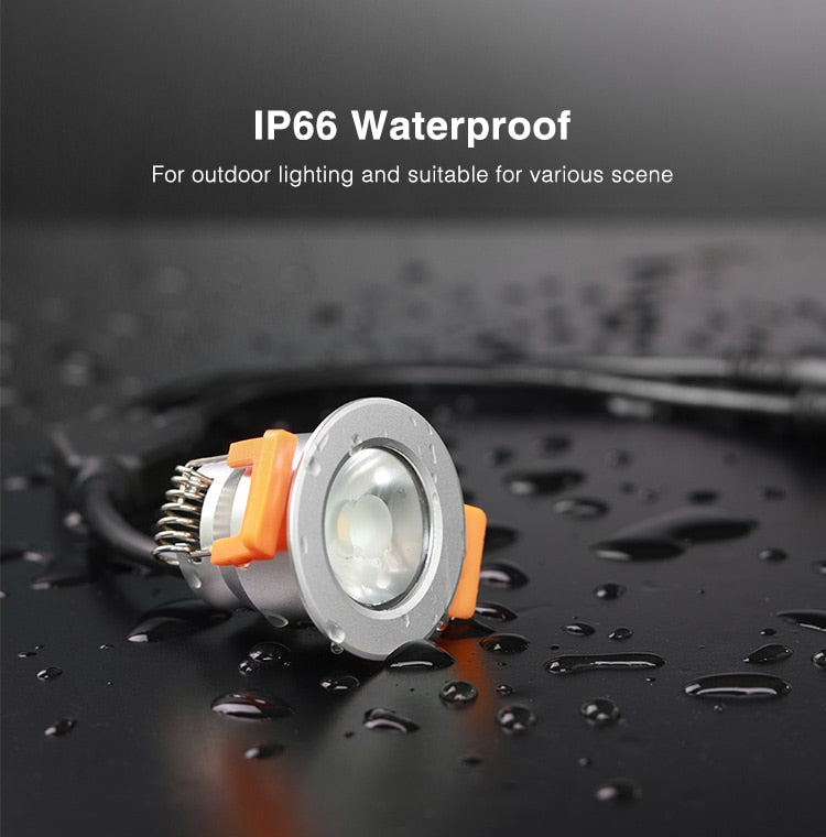 Miboxer 12V 3W Mini Single Color CCT RGB RGBW Dimmable LED Waterproof Spot Light Cabinet Lamp Wardrobe Showcase Downlight
