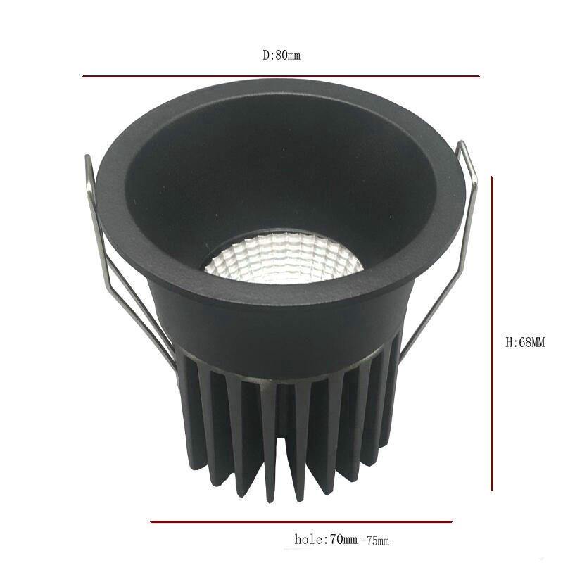 Dimmable LED Downlight 10W 12W 15W Spot LED DownLight 10 PCS Dimmable 110V 220V LED Spot Recessed Downlight