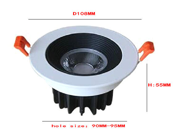 LED panel light Cold white Warm white 10W 12W 15W COB dimmable LED Downlight LED Light AC110V-AC240V