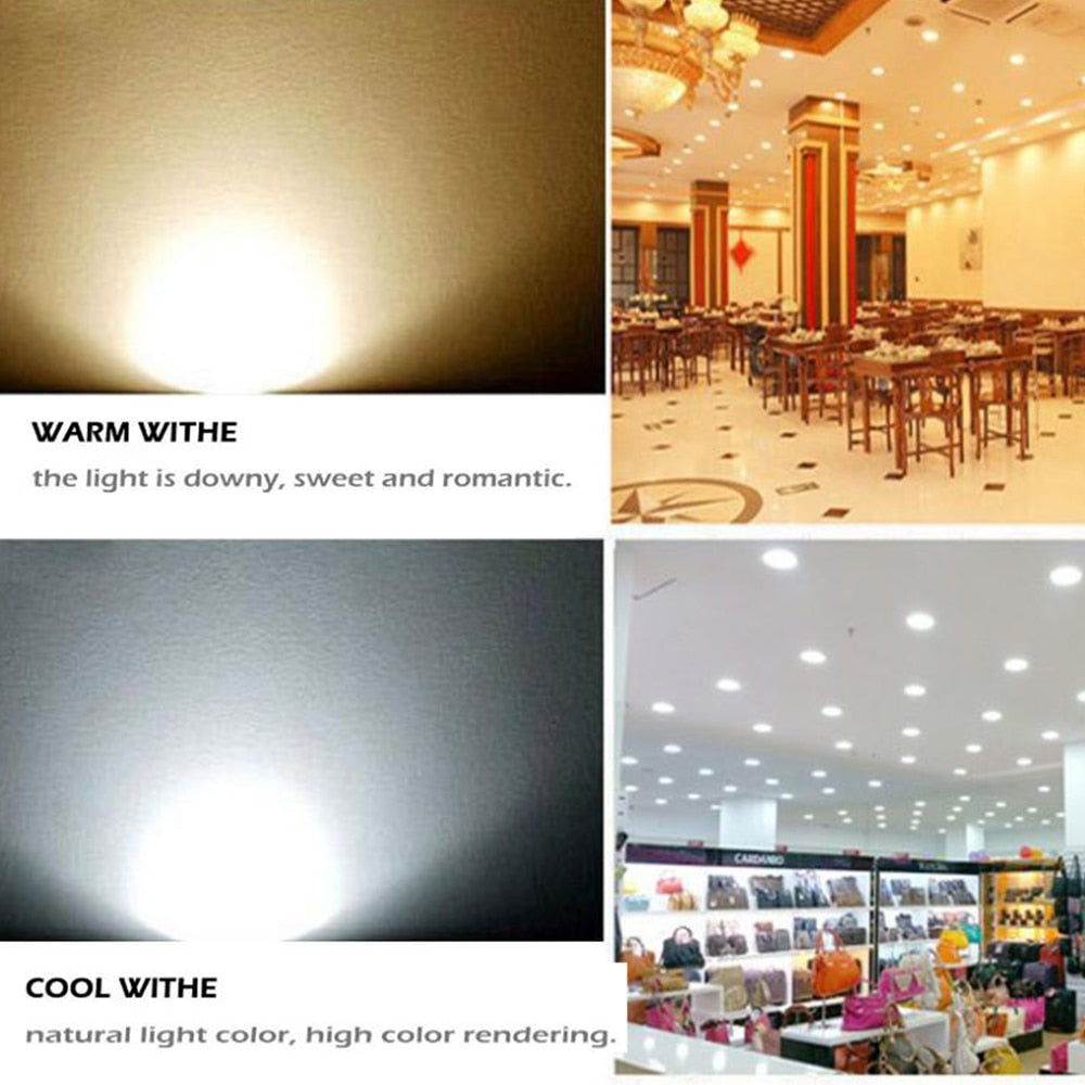 6Pcs/Lots Noble All Aluminum Dimmable 6 LED Downlight Waterproof Warm White Cold White Recessed LED Lamp Spot Light 220V home