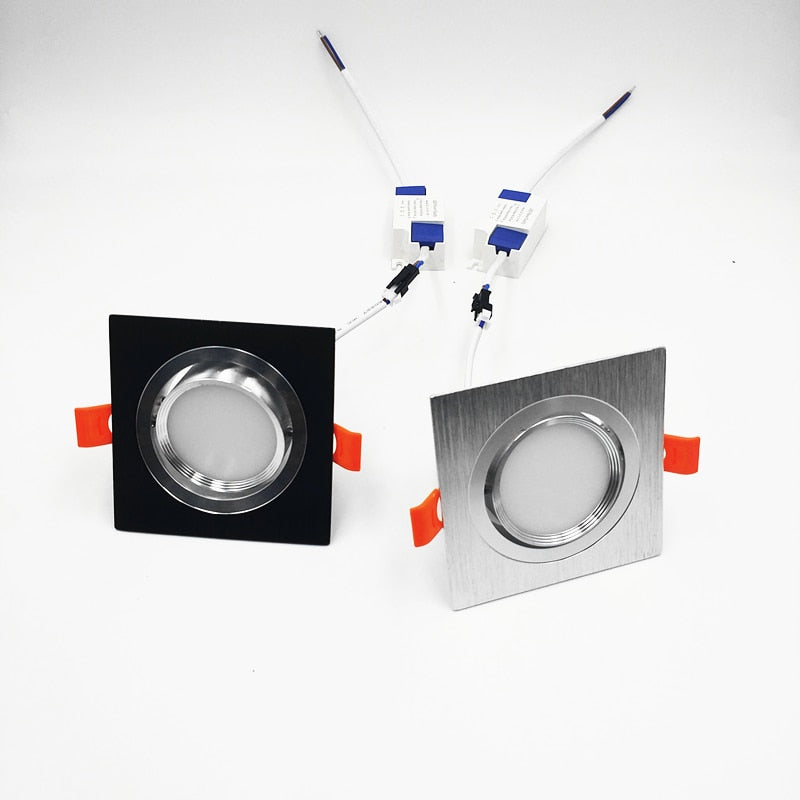 Square Recessed Dimmable COB LED Downlights 7W 9W 12W LED Ceiling Spot Lights AC85-265V LED Ceiling Lamps Indoor Lighting