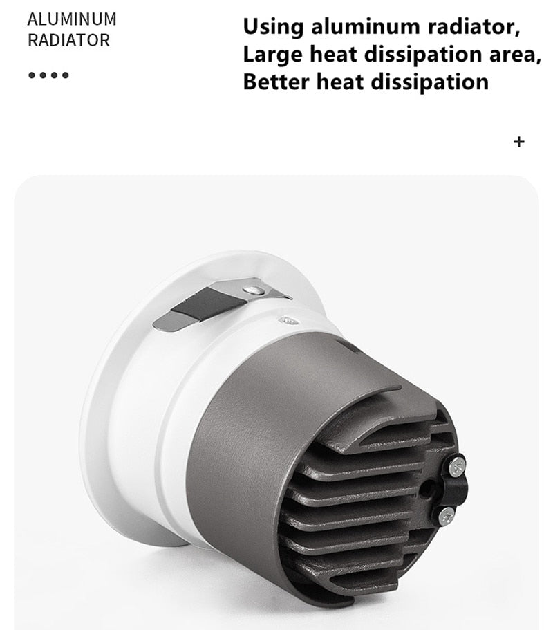 Dimmable COB LED Downlight 7W 9W AC85-265V Ceiling Spot Lights 12W 15W Natural White For Bedroom / Shop / Restaurant /Hotel